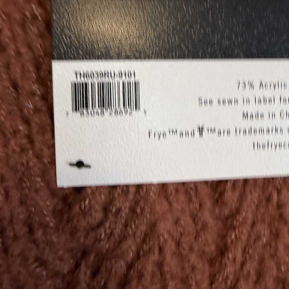 NWT FRYE Faux Mohair Oversized Throw Blanket 50" x 70" Rust Brown Neutral Home - Picture 4 of 14